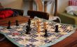 Olie op doek schaakbord