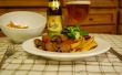Langzaam gekookt Belgisch bier konijn stoofpot