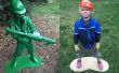 Plastic leger Man levend standbeeld kostuum