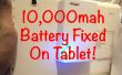 10.000 mah PowerBank batterij gefixeerd op Android Tablet! 