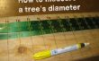 Het maken van speciale tapes om te meten van de diameter van de boom! 