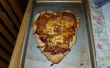 Zelfgemaakte hartvormige Pizza! 