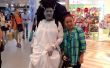 Bruid van Frankenstein illusie kostuum voor Halloween