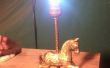 DIY Brass Horse Lamp ReFit 3.7 volt batterij aangedreven LED
