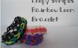 Loopy strepen Rainbow Loom armband