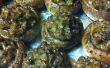 Cheddar champignons met een vulling - eenvoudig! 