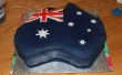 Hoe maak je een Australië vormige vlag taart