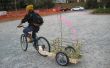 Eenvoudige hout en bamboe fiets aanhangwagen