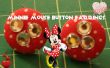 Minnie Mouse geïnspireerd knop oorbellen