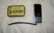 Zonnecel telefoonlader gemaakt van oude onderdelen en een... ALTOIDS TIN... wat anders?? 