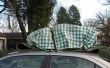 Stropdas ladingen naar auto daken door maken van tijdelijke ankers