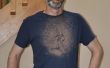 Bleekmiddel patroon t-shirt met vinyl snijden stencil