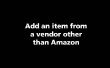 CLOUD TOOLING: Niet-Amazon Vending Item toevoegen