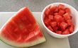 Hoe professioneel kubus watermeloen met drie delen! 