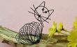 Hoe maak je een schattig zwarte draad gewikkeld kat Craft for Kids