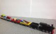 Lego micro formaat stoomtrein met auto's