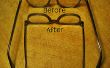 Repareren van losse bril met een rubberen Band