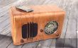 Vintage radio in een spreker voor een MP3-speler... 