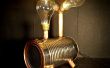 LED Steampunk lamp met oude gloeilampen