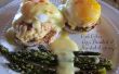Crab Cakes Eggs Benedict met geroosterd asperges