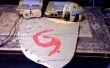Hand gesneden Deku schild en aangepaste geschilderde SNES en N64