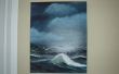 Oceaan Storm olieverfschilderij