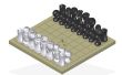 3D afgedrukt schaakbord