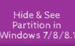 Verbergen & Zie partitie in Windows 7/8/8.1