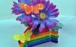 Popsicle Stick bloemenvaas - Rainbow