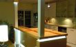 Aangepaste keukeneiland met LED-verlichting