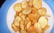 Gezonde Snack. Zelfgemaakte aardappel Chips