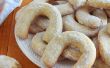 Vanille en walnoot Crescent Cookies