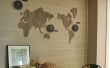 Kaart van de wereld klok Diy decoratie Kit