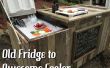 Awesome rustieke Cooler uit gebroken koelkast en Pallets