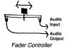 Aansluiten een Fader met Audio Input en Output