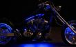 LED verlichting strips installeren op motorfiets