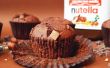 Nutella chocolade Chip Muffins, met een Nutella-truffel centrum