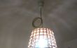 Hangende Lamp met IKEA Gaddis bamboe mandje