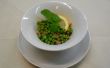 Salade van doperwtjes en tonijn met citroen en munt