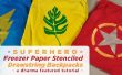 Superheld Freezer papier Stenciled koord rugzakken