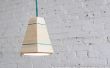 Zelfgemaakte moderne DIY houten hanglamp