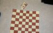 Draagbare Mini Chess Set gemaakt van gewoon papier en Tape