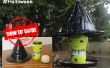 Maken van een Halloween heksen hoed Vogelhuis/waterbak