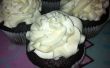 Donkere chocolade Cupcakes met Marshmallow botterroom