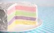 Rainbow ice cream cake recept