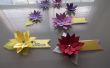 Paper flower place cards