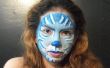 Blauw Cat Face Paint