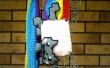 Nyan Cat sjaal gebreid