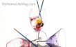 DIY decoratieve wijn glazen