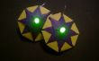 Origami Earring met LED-verlichting (Mardi Gras kleuren)